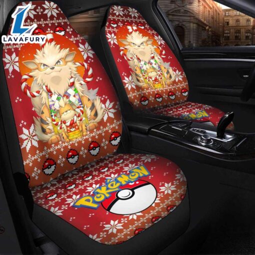 Arcanine Pokemon Fire Christmas Premium Custom Car Seat Covers Decor Protectors Car Decor