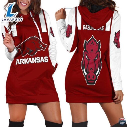 Arkansas Razorbacks NCAA 3D Hoodie Dress