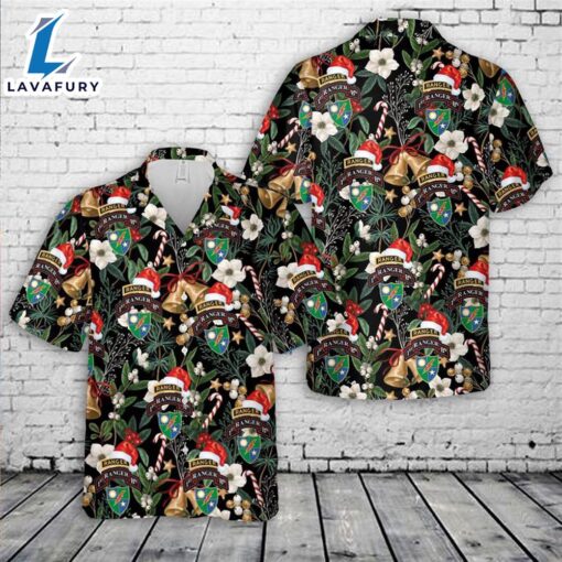 Army 1st Ranger Battalion Christmas Hawaiian Shirt