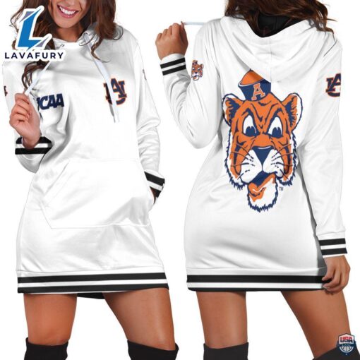 Auburn Tigers NCAA Classic White 3D Hoodie Dress