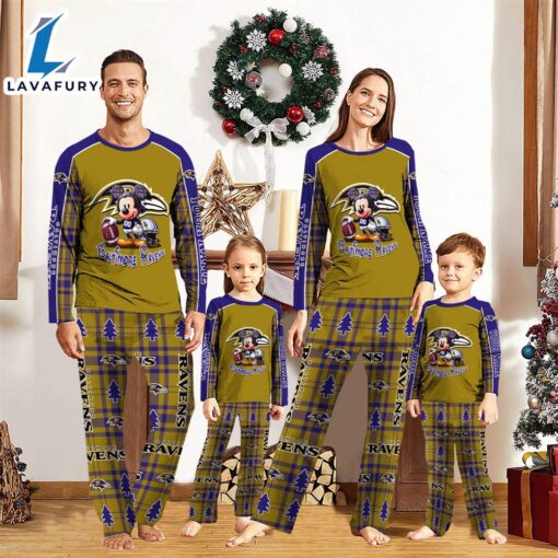 Baltimore Ravens Pajamas Personalized Your Name NFL And Mickey Mouse Pajamas  Gift For Christmas