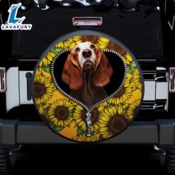 Basset Hound Sunflower Zipper Car…