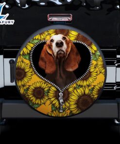 Basset Hound Sunflower Zipper Car…