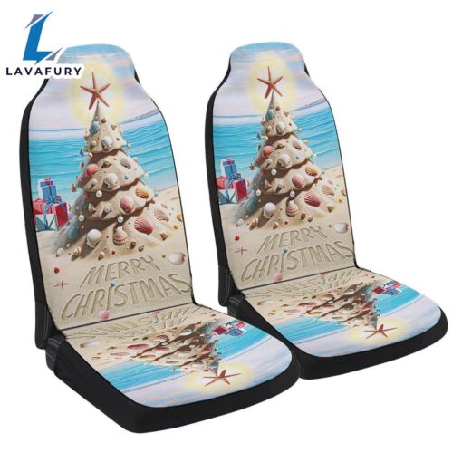 Beach Merry Christmas Seat Cover Cars Car Decor