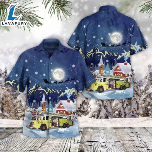 Belleville Illinois East Side Volunteer Fire Department Christmas Hawaiian Shirt