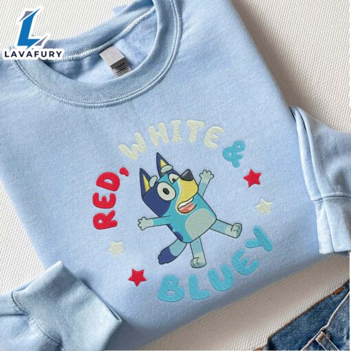 Bluey Cartoon Embroidered Sweatshirt Fashion Style