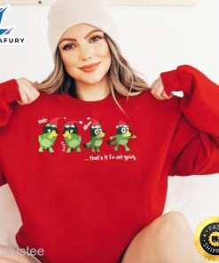 Bluey Grinch Christmas Sweatshirt Merry…