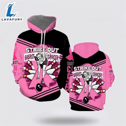 Breast Cancer Bowling All Over Print Hoodie