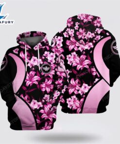 Breast Cancer Flowers Pattern Black…