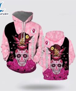 Breast Cancer Rose Skull Angel…