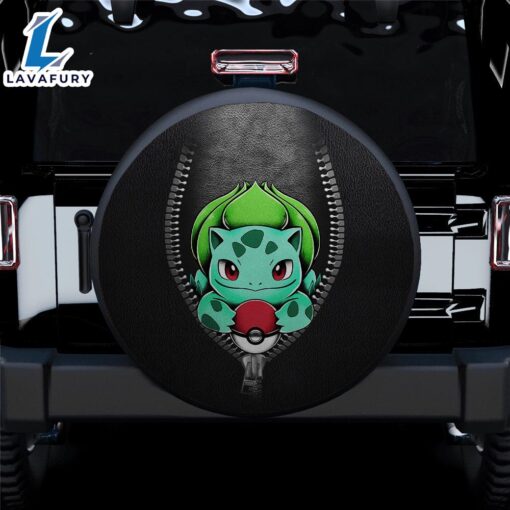 Bulbasaur Pokemon Zipper Car Spare Tire Covers Gift For Campers