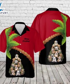 Bulldog Christmas Tree Hawaiian Shirt