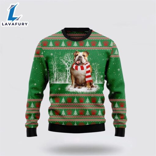 Bulldog True Friend Ugly Christmas Sweater For Men And Women  Gift Dog Loves