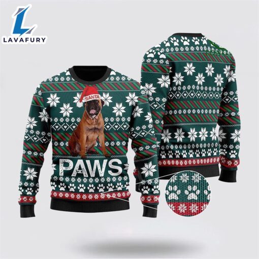 Bullmastiff Santa Printed Ugly Christmas Sweater For Men And Women  Gift Dog Loves