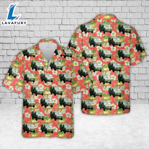 Canadian Army LSVW Military Truck Christmas Hawaiian Shirt 1