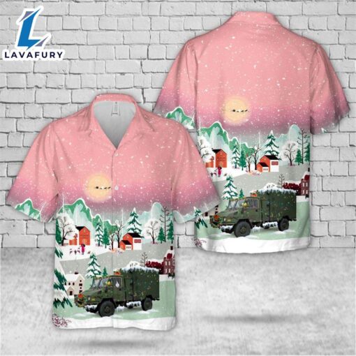 Canadian Army LSVW Military Truck Christmas Hawaiian Shirt