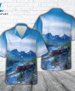 Canadian Railway Christmas Hawaiian Shirt