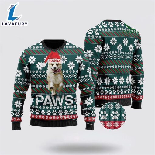 Cardigan Welsh Corgi Santa Printed Ugly Christmas Sweater For Men And Women  Gift Dog Loves