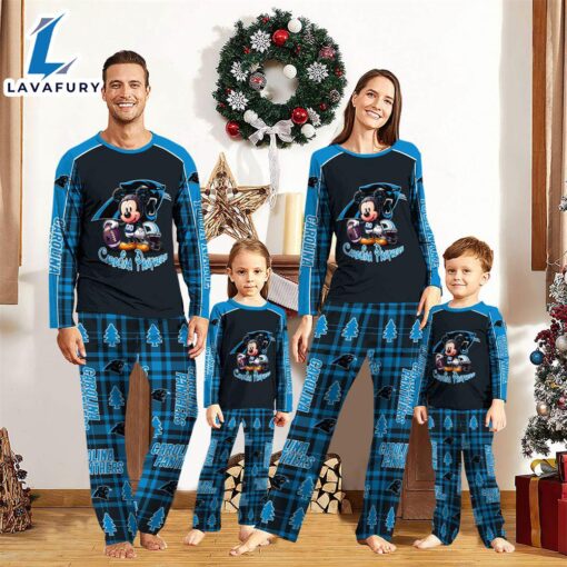 Carolina Panthers Pajamas Personalized Your Name NFL And Mickey Mouse Pajamas  Gift For Christmas