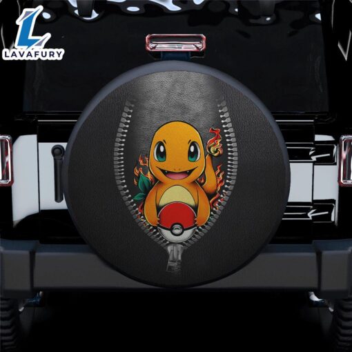 Charmander Pokemon Zipper Car Spare Tire Covers Gift For Campers