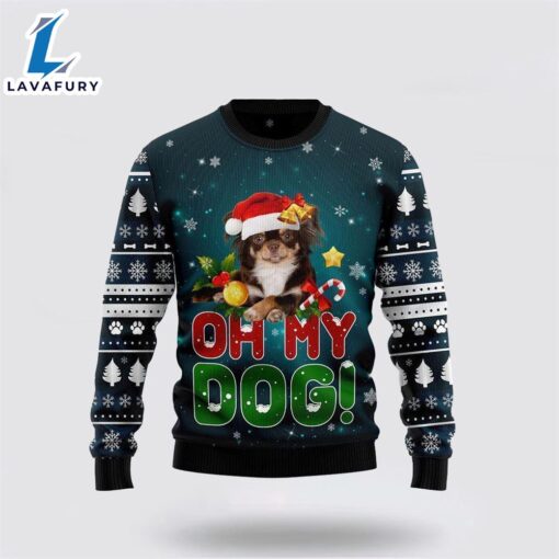 Chihuahua Oh My Dog Ugly Christmas Sweater For Men And Women  Gift Dog Loves