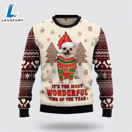 Chihuahua The Most Beautiful Time Ugly Christmas Sweater For Men And Women  Gift Dog Loves