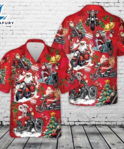 Christmas Biker Santa Claus Hawaiian…