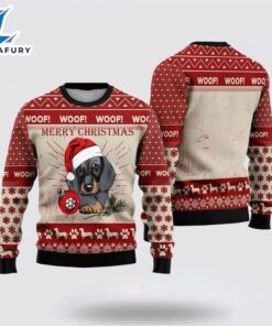 Christmas Dachshund Woof Merry Christmas…