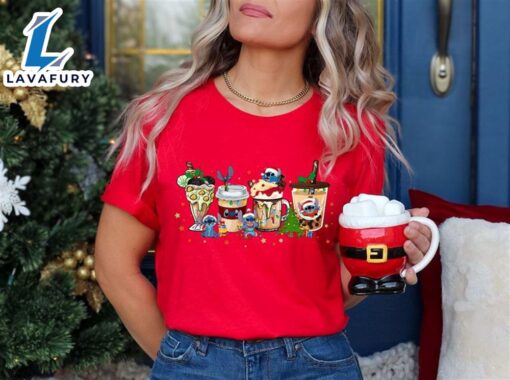 Christmas Disney Shirt, Christmas Stitch Shirt, Christmas Gift, Christmas Holiday, Christmas Coffee Shirt