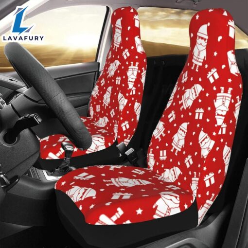 Christmas Santa Gifts Car Seat Covers Vehicle Front Seat Coverss  Car Decor