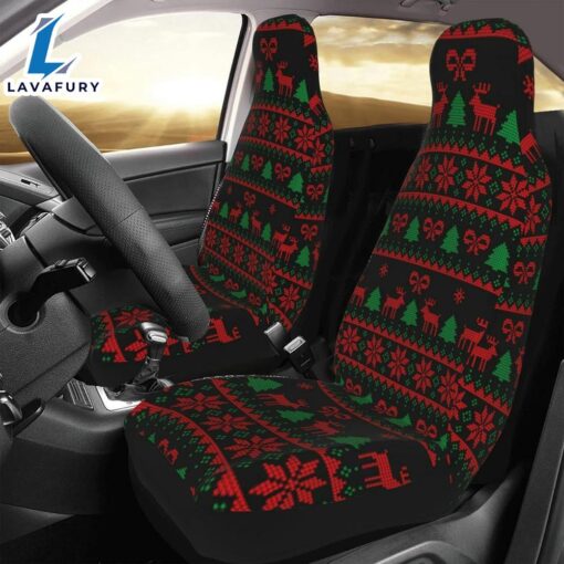 Christmas Snowflake Reindeer Car Seat Covers Vehicle Front Seat Coverss  Car Decor