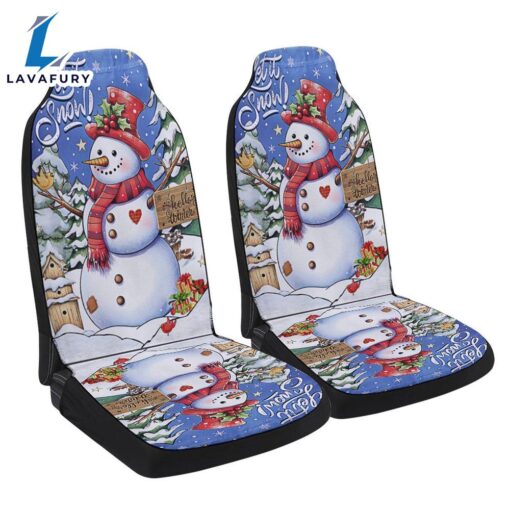 Christmas Snowman Seat Cover Cars Car Decor