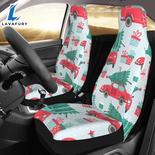 Christmas Truck Tree Car Seat Covers Vehicle Front Seat Coverss  Car Decor