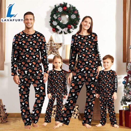 Cincinnati Bengals NFL And Mickey Mouse Pajamas Custom Your Name  Gift For Christmas