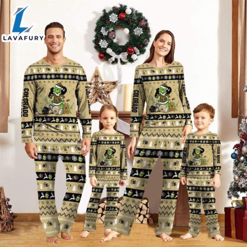 Colorado Buffaloes NCAA Custom Name Grinch Christmas And Sport Team Pajama Set  Gift Christmas