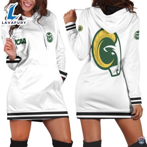 Colorado State Rams NCAA Classic White 3D Hoodie Dress