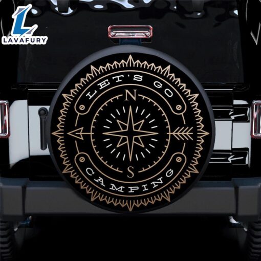 Compass Let Go Camping Car Spare Tire Covers Gift For Campers