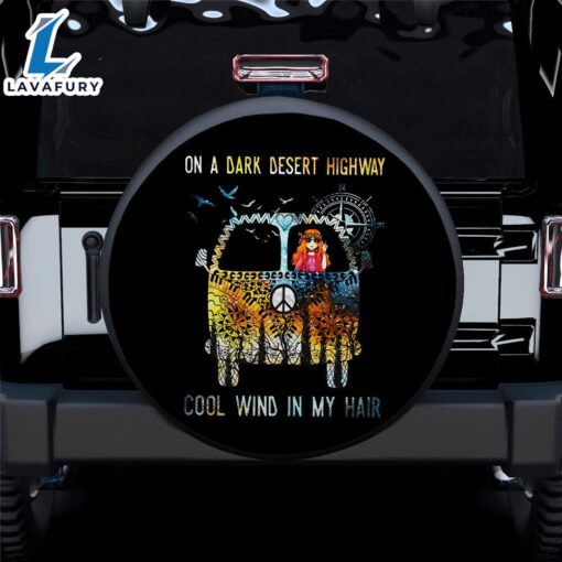 Cool Wind In My Hair Hippie Car Spare Tire Covers Gift For Campers