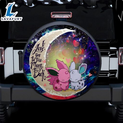 Couple Pokemon Love You To The Moon Galaxy Car Spare Tire Covers Gift For Campers