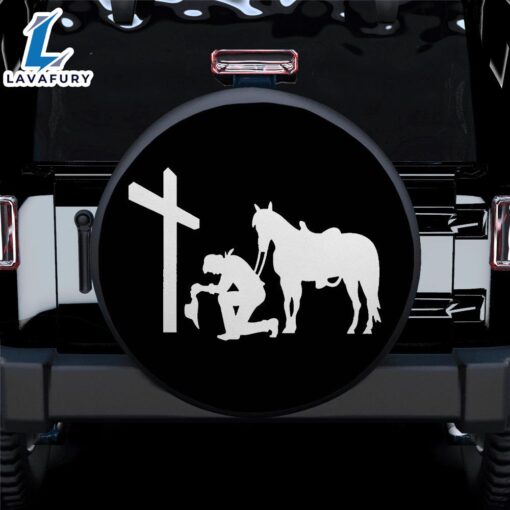 Cross Men Horse Car Spare Tire Covers Gift For Campers