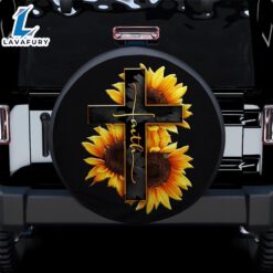 Cross Sunflower Faith Car Spare…