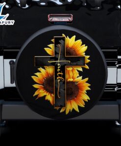 Cross Sunflower Faith Car Spare…