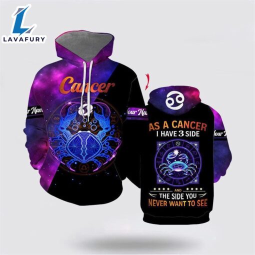 Custom Name As A Cancer I Have 3 Sides All Over Print Hoodie