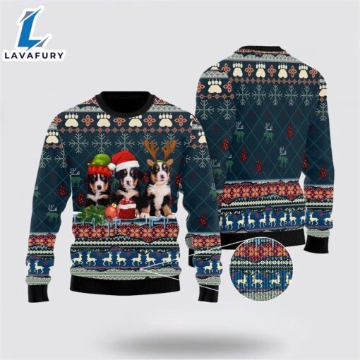 Cute Bernese Mountain Dog Christmas Ugly Christmas Sweater For Men And Women  Gift Dog Loves