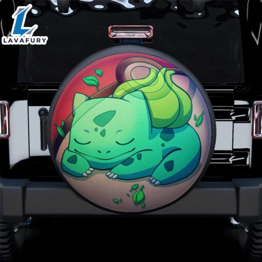 Cute Bulbasaur Kanto Pokemon Car Spare Tire Covers Gift For Campers