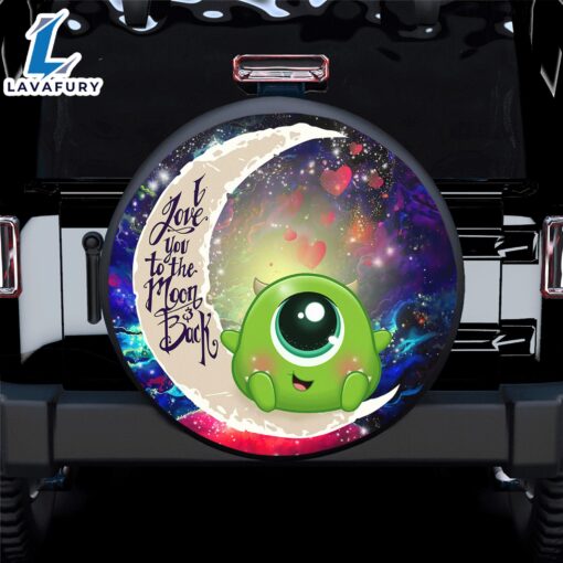 Cute Mike Monster Inc Love You To The Moon Galaxy Spare Tire Covers Gift For Campers