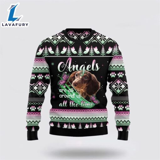 Dachshund Angel Dog Ugly Christmas Sweater For Men And Women  Gift Dog Loves