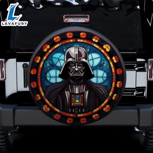 Darth Vader Star War Stained Glass Car Spare Tire Covers Gift For Campers