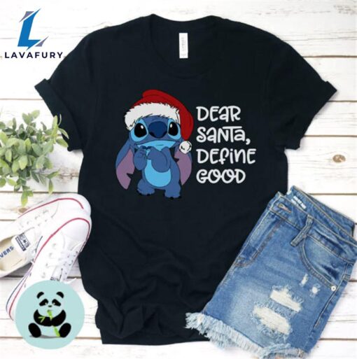 Dear Santa Define Good Stitch Shirt, Disney Christmas Shirt