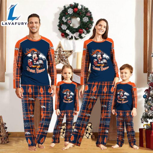 Denver Broncos Pajamas Personalized Your Name NFL And Mickey Mouse Pajamas  Gift For Christmas